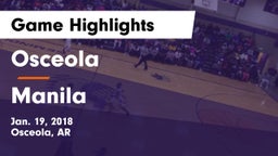 Osceola  vs Manila  Game Highlights - Jan. 19, 2018