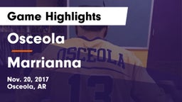 Osceola  vs Marrianna  Game Highlights - Nov. 20, 2017