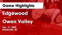 Edgewood  vs Owen Valley  Game Highlights - Jan. 17, 2020