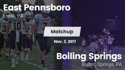 Matchup: East Pennsboro High vs. Boiling Springs  2017