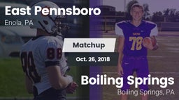 Matchup: East Pennsboro High vs. Boiling Springs  2018