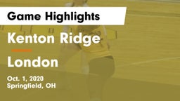 Kenton Ridge  vs London  Game Highlights - Oct. 1, 2020