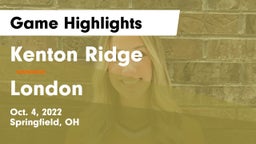 Kenton Ridge  vs London  Game Highlights - Oct. 4, 2022