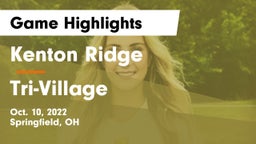 Kenton Ridge  vs Tri-Village  Game Highlights - Oct. 10, 2022