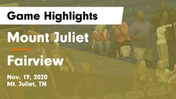 Mount Juliet  vs Fairview  Game Highlights - Nov. 19, 2020