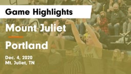 Mount Juliet  vs Portland  Game Highlights - Dec. 4, 2020