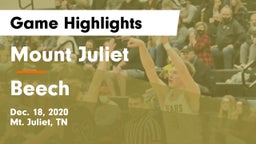 Mount Juliet  vs Beech  Game Highlights - Dec. 18, 2020