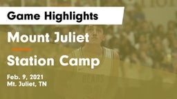 Mount Juliet  vs Station Camp Game Highlights - Feb. 9, 2021