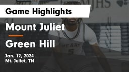 Mount Juliet  vs Green Hill  Game Highlights - Jan. 12, 2024