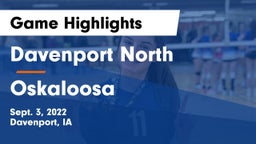 Davenport North  vs Oskaloosa  Game Highlights - Sept. 3, 2022