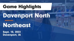Davenport North  vs Northeast  Game Highlights - Sept. 10, 2022