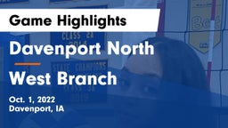 Davenport North  vs West Branch  Game Highlights - Oct. 1, 2022