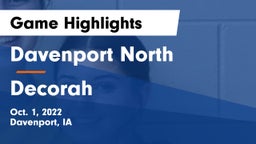 Davenport North  vs Decorah  Game Highlights - Oct. 1, 2022
