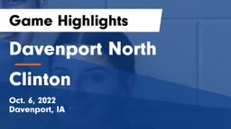 Davenport North  vs Clinton  Game Highlights - Oct. 6, 2022