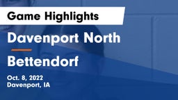 Davenport North  vs Bettendorf  Game Highlights - Oct. 8, 2022