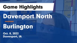 Davenport North  vs Burlington  Game Highlights - Oct. 8, 2022