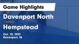Davenport North  vs Hempstead  Game Highlights - Oct. 18, 2022