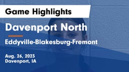 Davenport North  vs Eddyville-Blakesburg-Fremont Game Highlights - Aug. 26, 2023