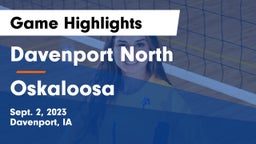 Davenport North  vs Oskaloosa  Game Highlights - Sept. 2, 2023