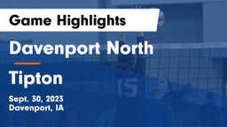 Davenport North  vs Tipton  Game Highlights - Sept. 30, 2023