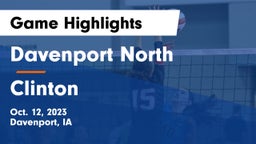 Davenport North  vs Clinton  Game Highlights - Oct. 12, 2023