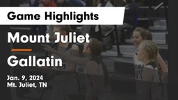 Mount Juliet  vs Gallatin  Game Highlights - Jan. 9, 2024