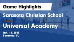 Sarasota Christian School vs Universal Academy Game Highlights - Jan. 18, 2019