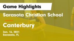 Sarasota Christian School vs Canterbury Game Highlights - Jan. 16, 2021