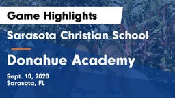 Sarasota Christian School vs Donahue Academy Game Highlights - Sept. 10, 2020