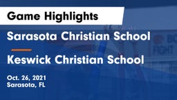 Sarasota Christian School vs Keswick Christian School Game Highlights - Oct. 26, 2021