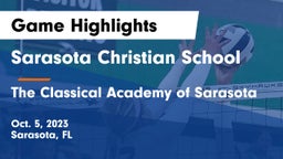 Sarasota Christian School vs The Classical Academy of Sarasota Game Highlights - Oct. 5, 2023