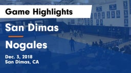 San Dimas  vs Nogales Game Highlights - Dec. 3, 2018