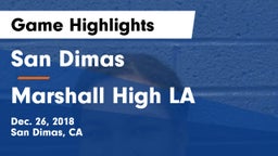 San Dimas  vs Marshall High LA Game Highlights - Dec. 26, 2018