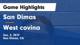 San Dimas  vs West covina Game Highlights - Jan. 3, 2019