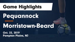 Pequannock  vs Morristown-Beard Game Highlights - Oct. 22, 2019