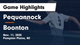 Pequannock  vs Boonton  Game Highlights - Nov. 11, 2020