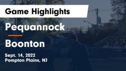 Pequannock  vs Boonton Game Highlights - Sept. 14, 2022