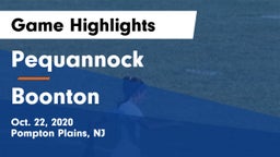 Pequannock  vs Boonton  Game Highlights - Oct. 22, 2020