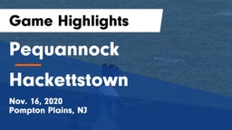 Pequannock  vs Hackettstown  Game Highlights - Nov. 16, 2020