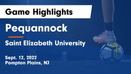 Pequannock  vs Saint Elizabeth University Game Highlights - Sept. 12, 2022