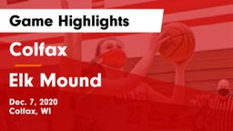 Colfax  vs Elk Mound  Game Highlights - Dec. 7, 2020