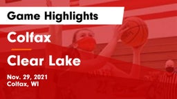 Colfax  vs Clear Lake  Game Highlights - Nov. 29, 2021