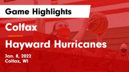 Colfax  vs Hayward Hurricanes  Game Highlights - Jan. 8, 2022
