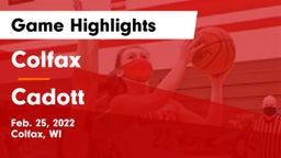 Colfax  vs Cadott  Game Highlights - Feb. 25, 2022