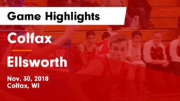 Colfax  vs Ellsworth  Game Highlights - Nov. 30, 2018