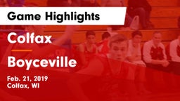Colfax  vs Boyceville  Game Highlights - Feb. 21, 2019