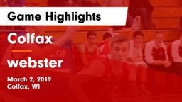 Colfax  vs webster Game Highlights - March 2, 2019