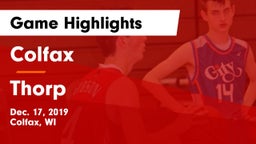 Colfax  vs Thorp  Game Highlights - Dec. 17, 2019