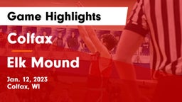 Colfax  vs Elk Mound  Game Highlights - Jan. 12, 2023