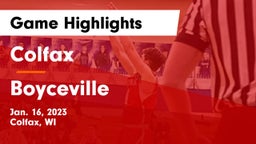 Colfax  vs Boyceville  Game Highlights - Jan. 16, 2023